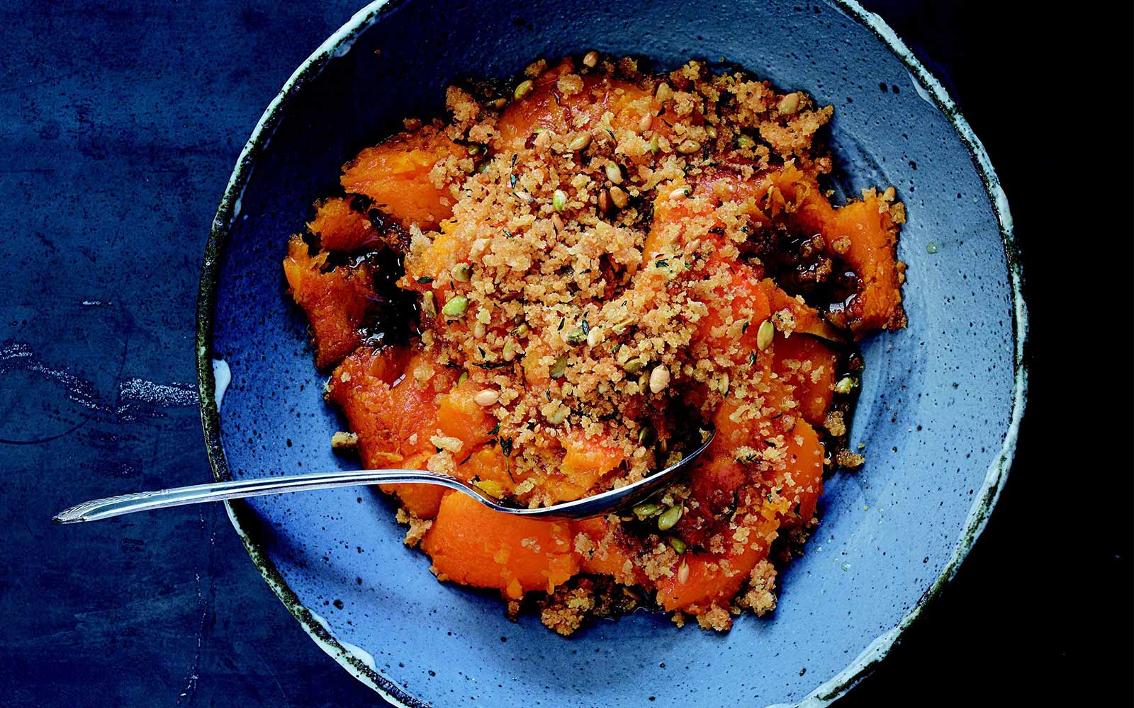 Butternut Squash with Balsamic and Chile Panko Crumbs